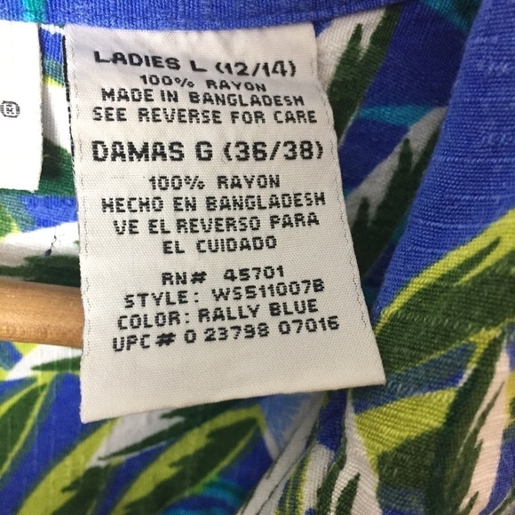 [White Stag] Women's Tropical Hawaiian Button Down Shirt - Picture 7 of 9